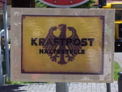 "Haltestellenschild" in Lenggries