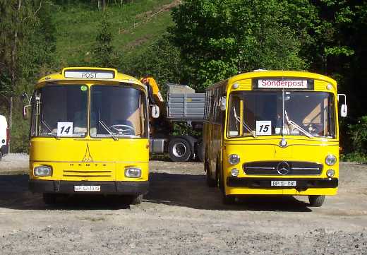 Abschlu in Viehhofen: Deutsche Postbusse