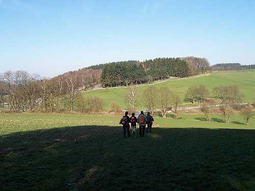 Wanderer bei der Kreidacher Höhe
