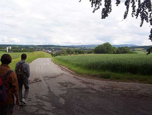 Blick auf Ober Ramstadt und den Odenwald