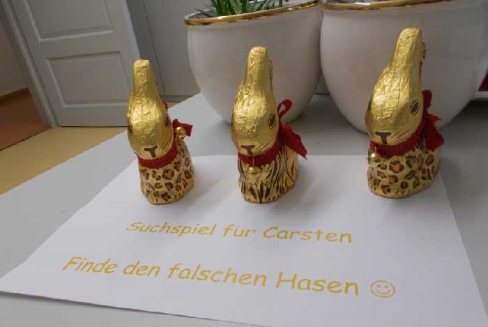 Suchspiel: "Finde den falschen Hasen" (Ostern 2019)