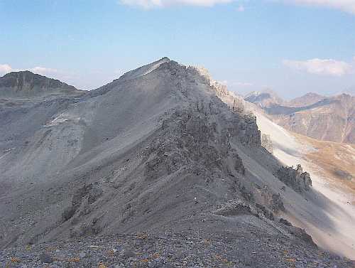 Blick von der Punta di Rims hinüber zum Piz Umbrail