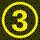 Gelbe 3 im gelben Kreis