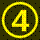 Gelbe 4 im gelben Kreis